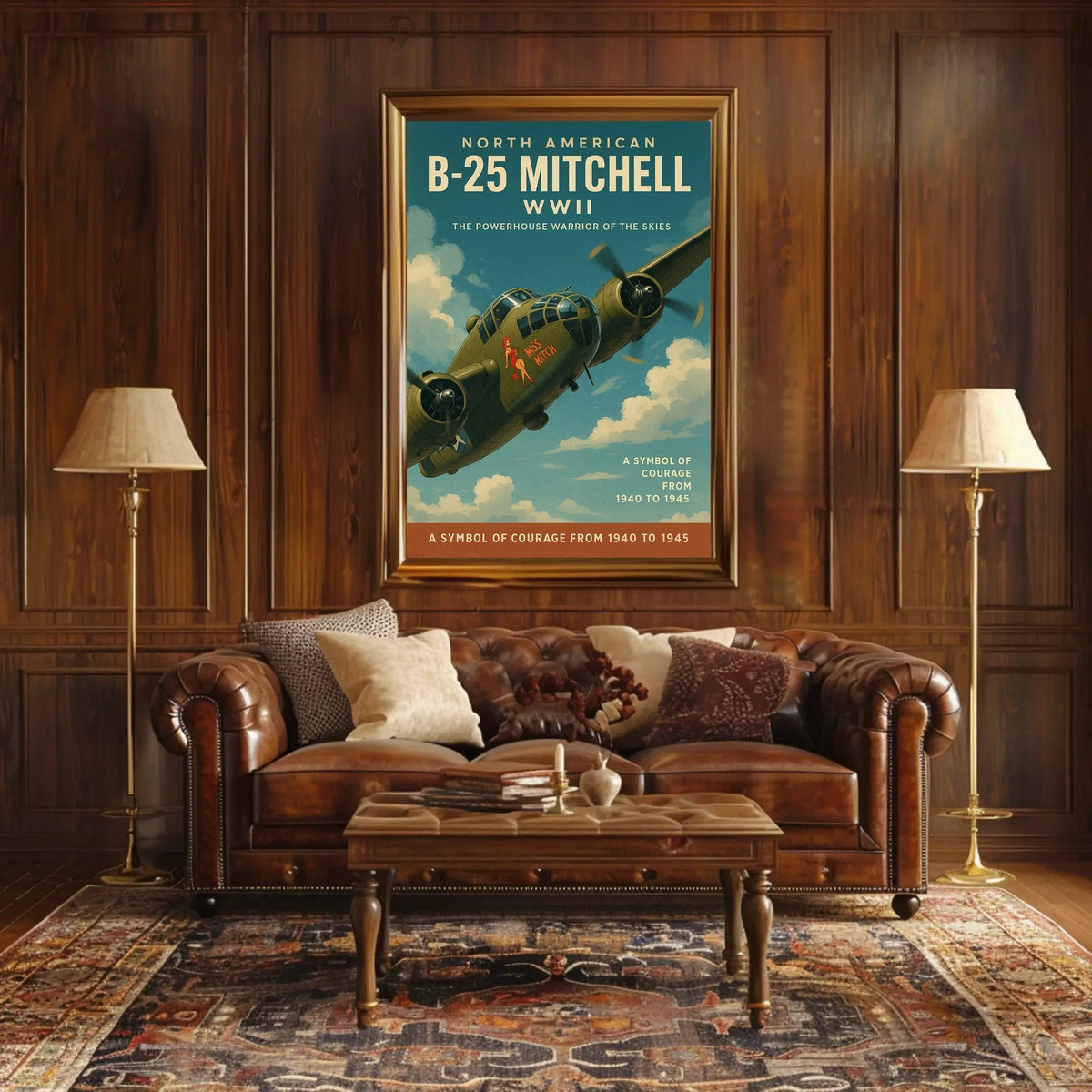 North American B-25 Mitchell WWII Icon Poster