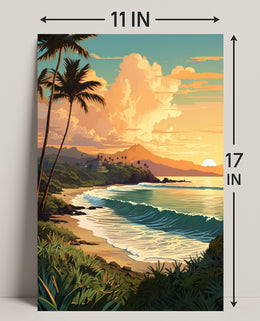 Tropical Sunset Serenity Poster