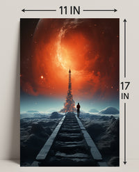 Journey To The Cosmic Tower Poster PosterGoat