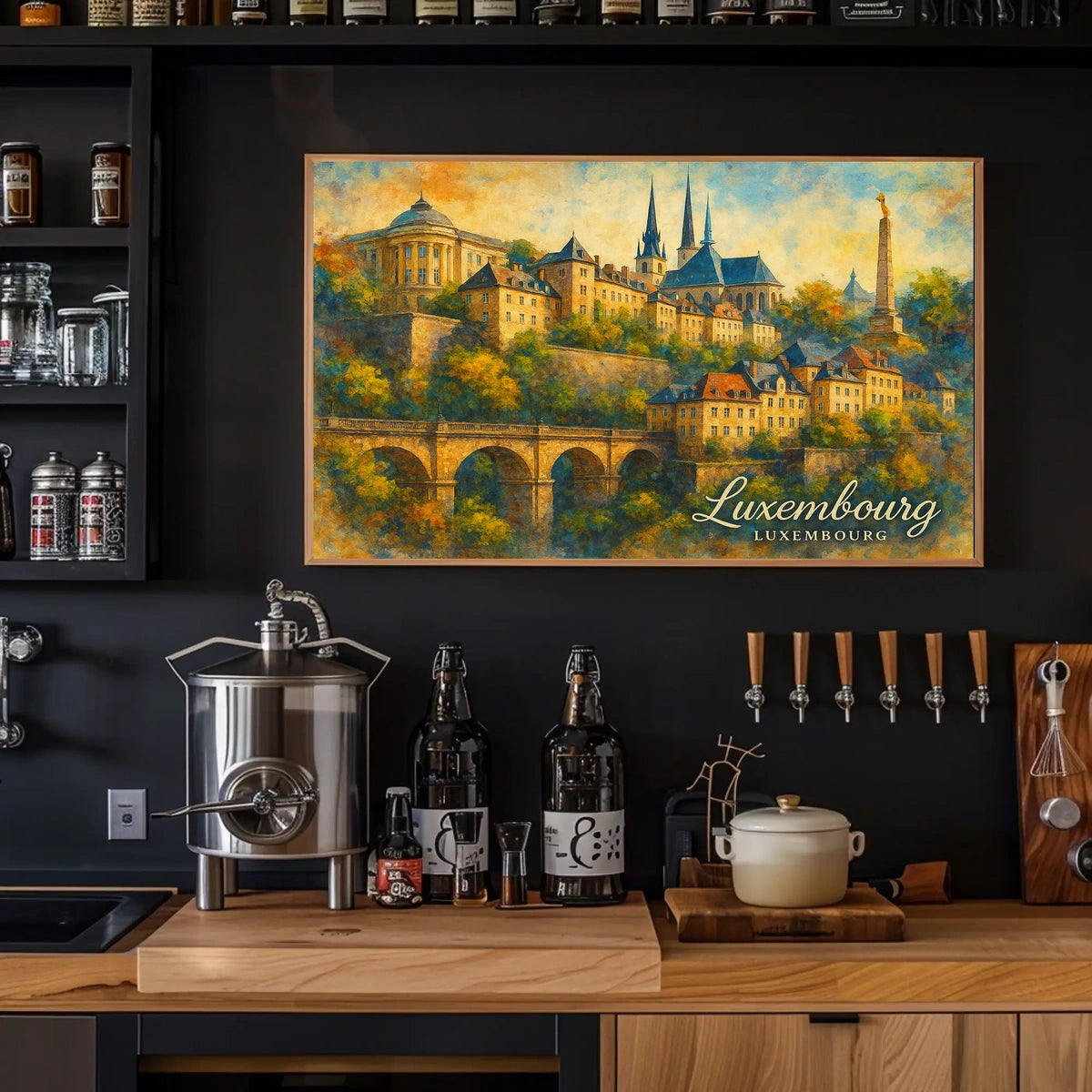 Luxembourg Cityscape Wanderlust Photography Realism Poster