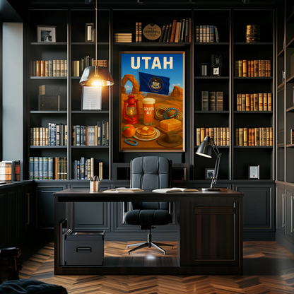 Utah Delicate Arch Pancakes Flag Ale Travel Poster