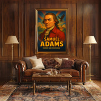 18th-Century Historical Figure in Patriotic Poster PosterGoat
