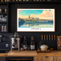 Ottawa Landscape Artistry with Historic Architecture Travel Poster