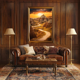 Badlands Majestic Travel Poster Wall Art Print