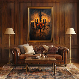 Chandelier Of Roses Poster