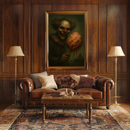 Sinister Clown With Cotton Candy Poster