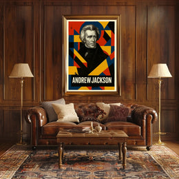 Andrew Jackson 7th President of the United States Abstract Pop Poster