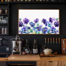 Purple Blooms Watercolor Poster
