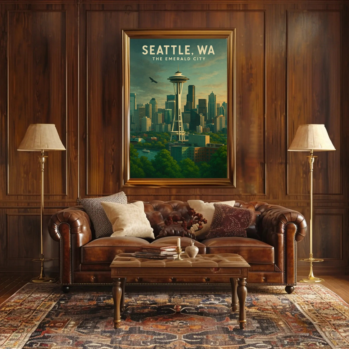 Seattle, WA The Emerald City Poster