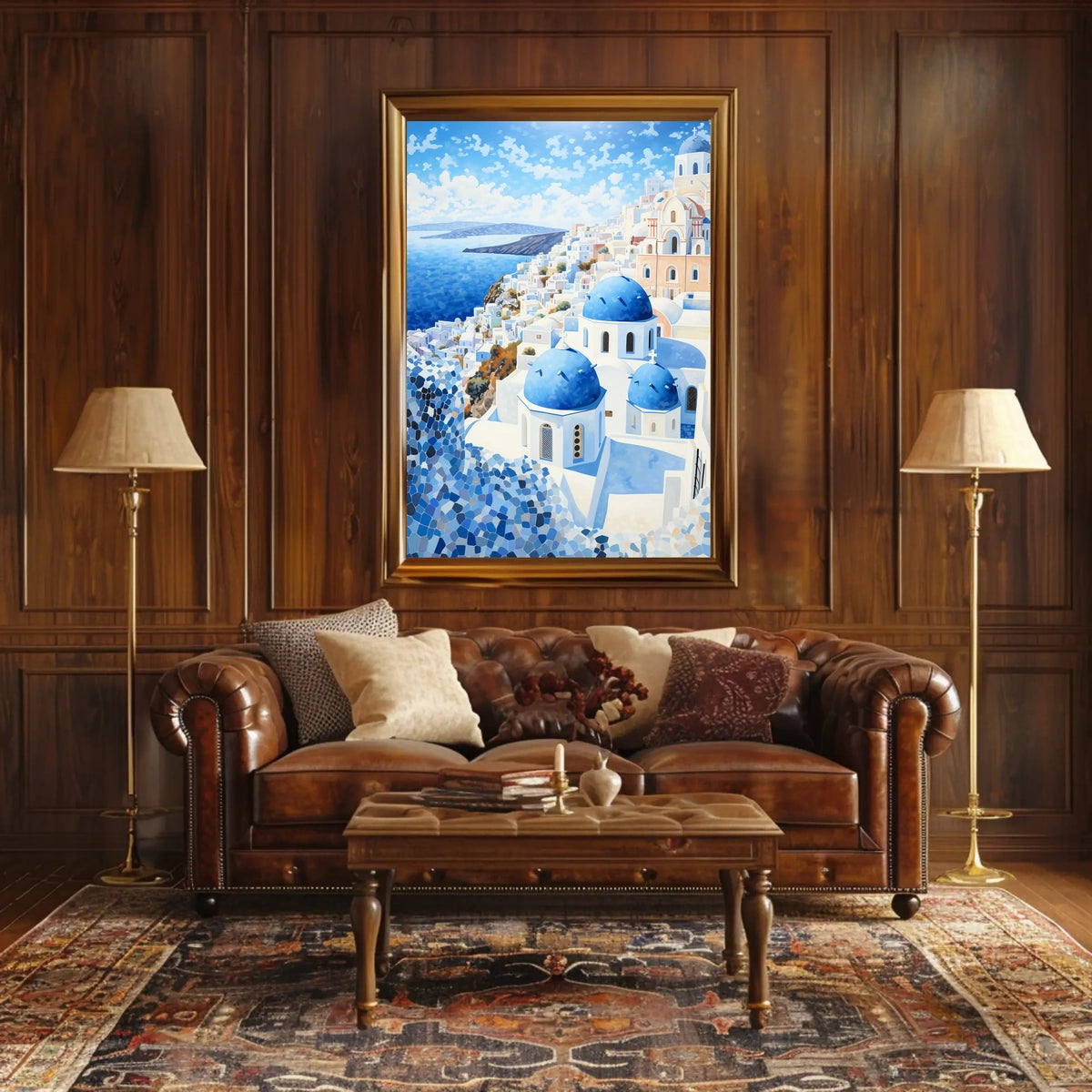Santorini Aegean Sea Travel Art Print