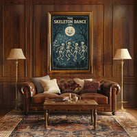Dancing Skeletons Vintage Animation Pop Culture Poster