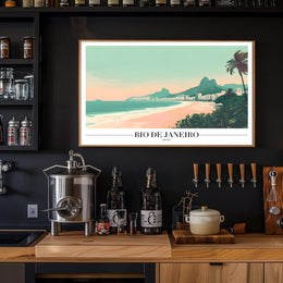 Scenic Rio de Janeiro Vintage Travel Art Poster