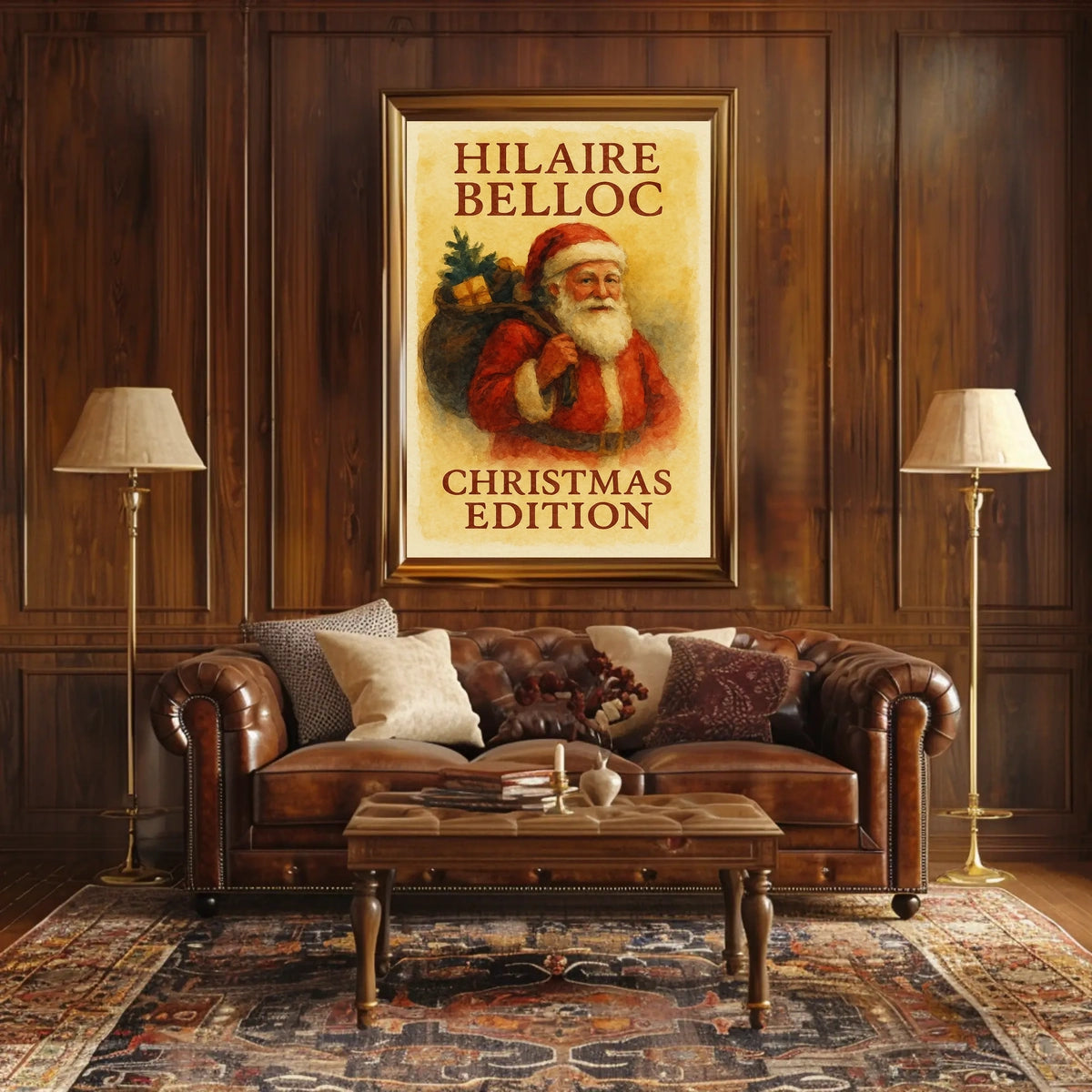 Hilaire Belloc Vintage Christmas Literature Cultural Poster