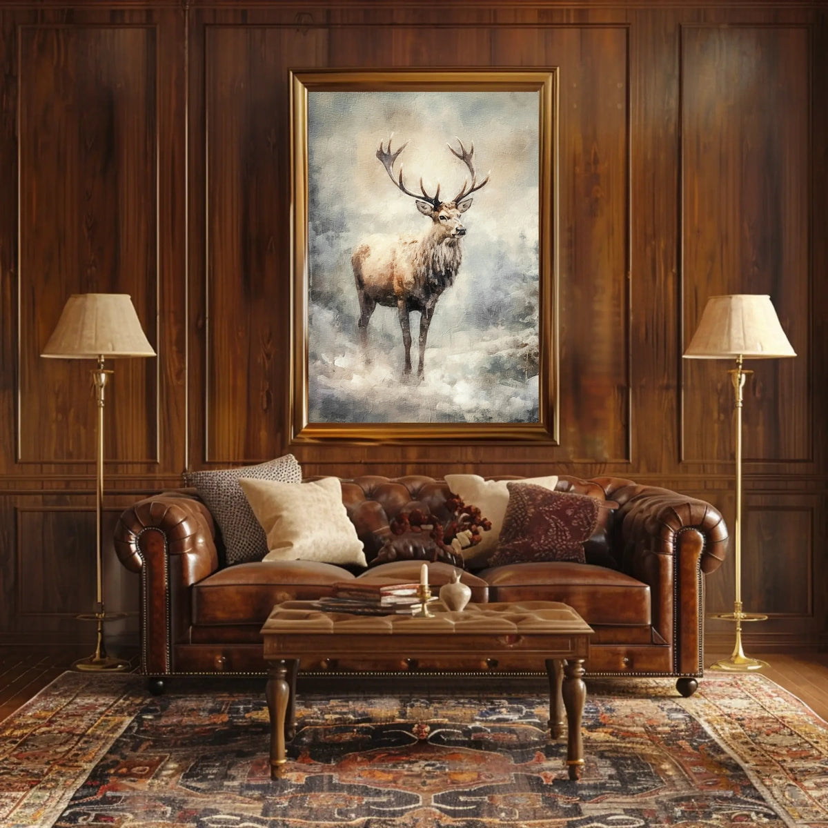 Majestic Elk In Mist Poster