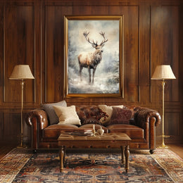 Majestic Elk In Mist Poster