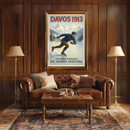 Davos 1913 International Ice Sports Festival Poster