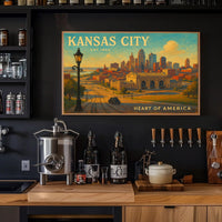 Kansas City Heart of America Travel Poster