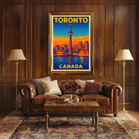 Toronto Skyline Art Poster