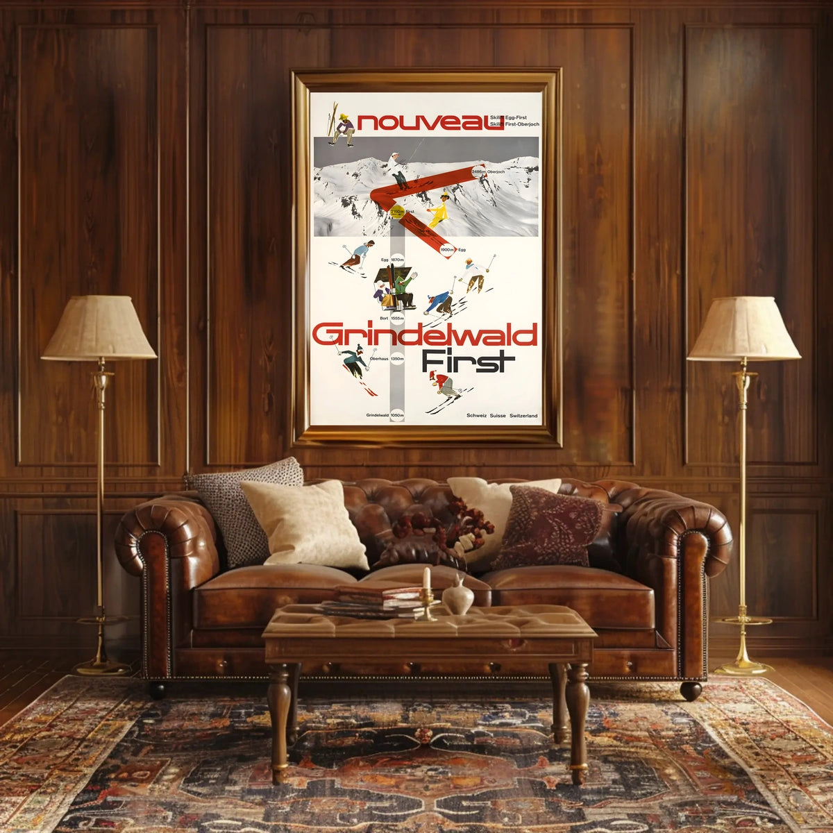 Grindelwald First Ski Resort Poster