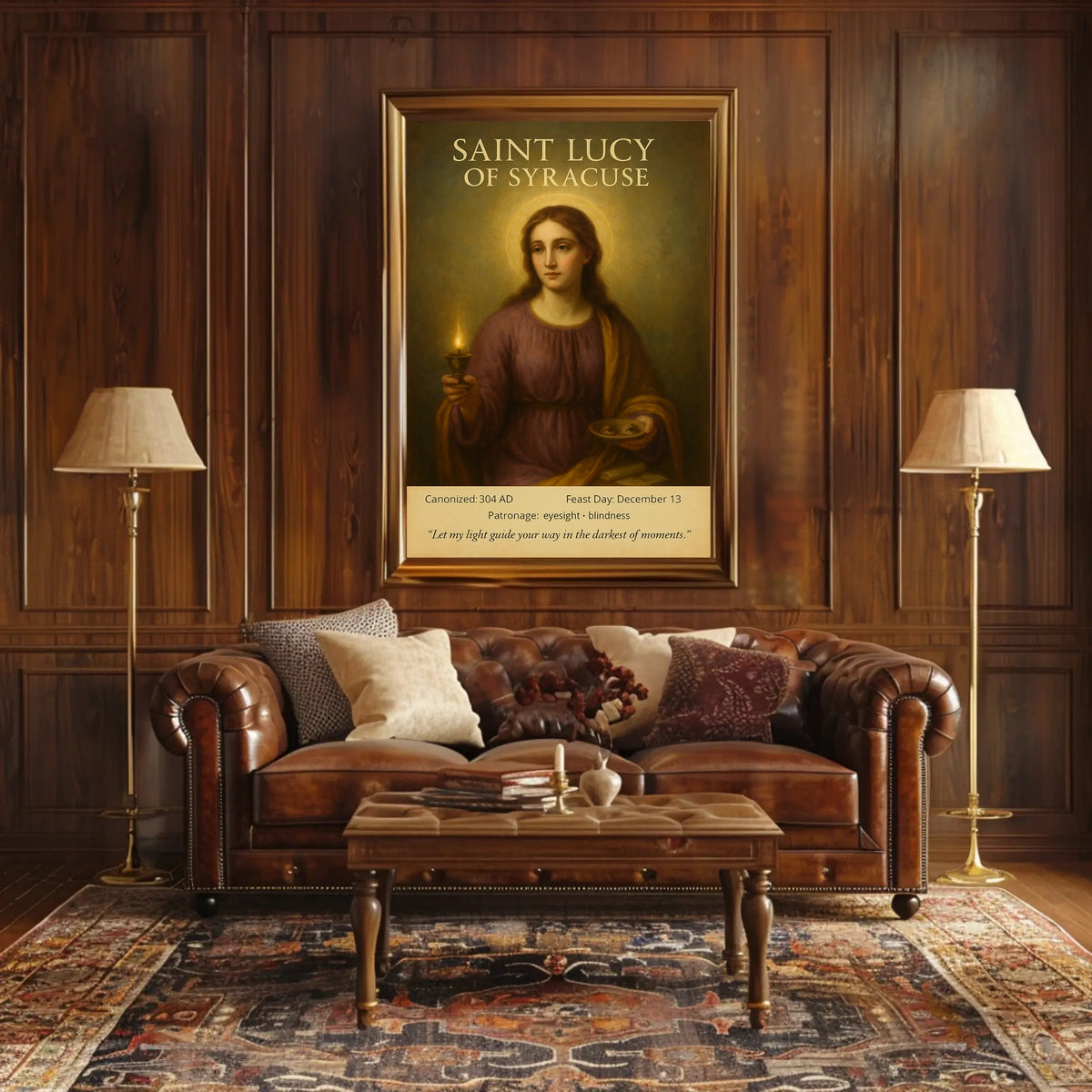 Saint Lucy Of Syracuse Poster Classic Sacred Wall Art