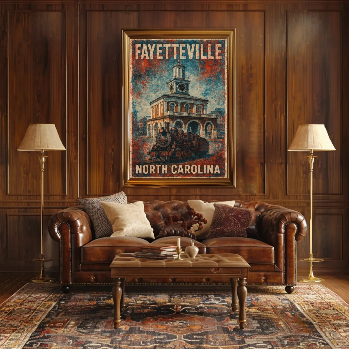 Fayetteville NC Wanderlust Travel Poster