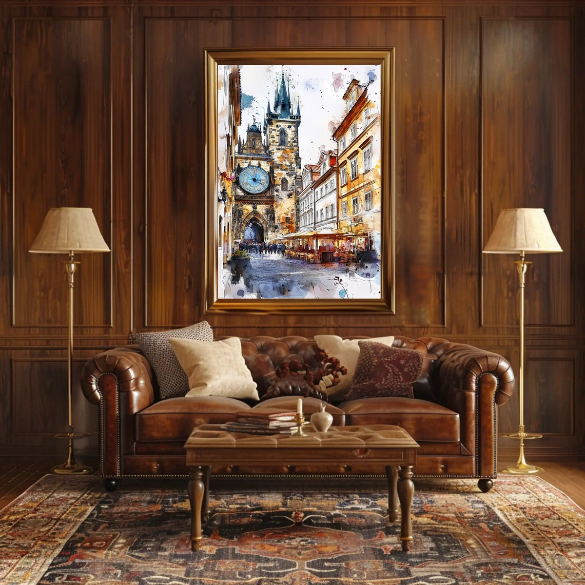 Czech Republic Prague Astronomical Clock Square Poster