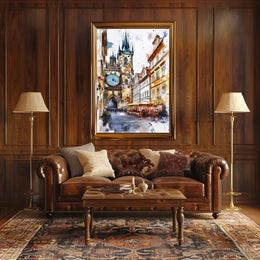 Czech Republic Prague Astronomical Clock Square Poster