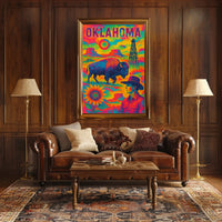 Oklahoma A Vibrant Tribute Poster