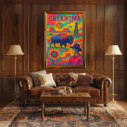 Oklahoma A Vibrant Tribute Poster