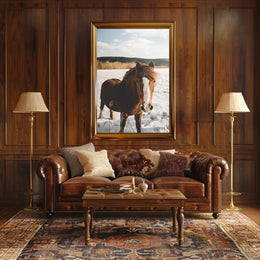 Winter Horse in the Snow Poster