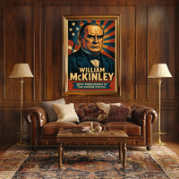 William McKinley 25th President Poster Vintage Wall Art