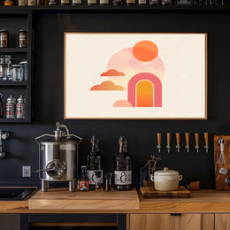 Minimalist Abstract Sunset Portal Art Print