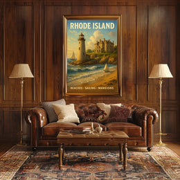 Rhode Island Coastal Charm Poster