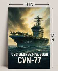 USS George H.W. Bush CVN-77 Poster PosterGoat
