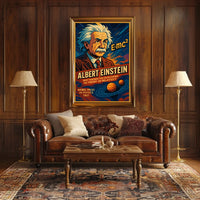 Albert Einstein Vintage Nobel Prize 1921 Portrait Relativity Science Wall Art Decor Poster