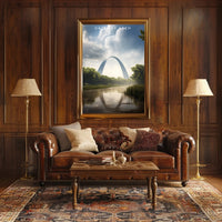 Gateway Arch Scenic Travel Poster Landscape Print