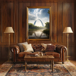 Gateway Arch Scenic Travel Poster Landscape Print