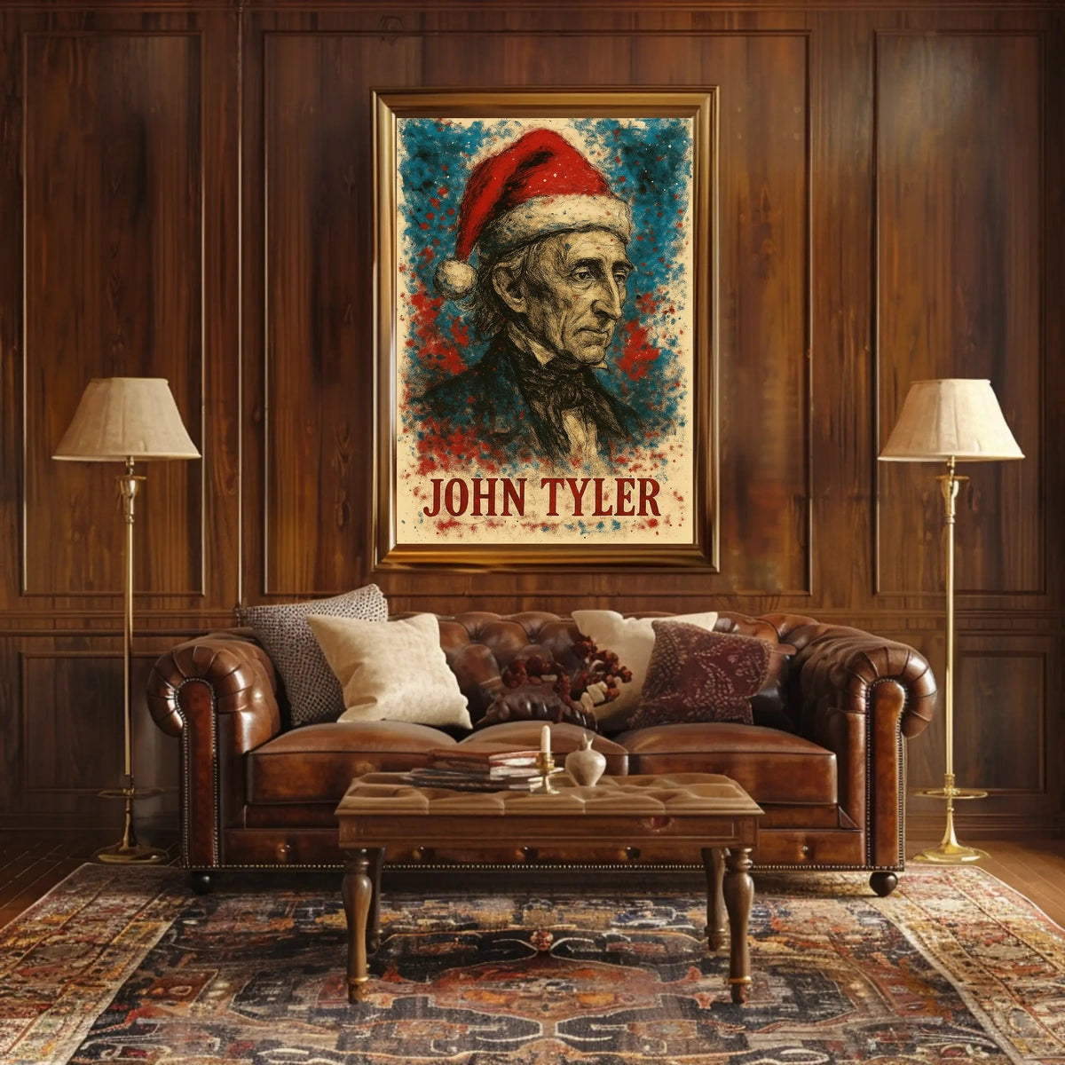 John Tyler 10th President of the United States Christmas SeriesPoster