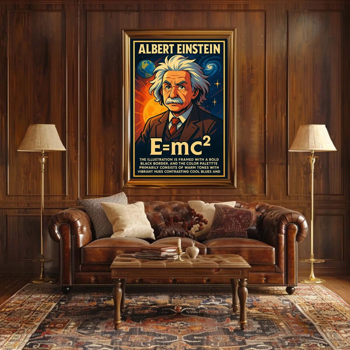 Einstein Scenic EMC2 Portrait Study Poster