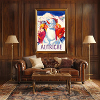 Vibrant Vintage Austrian Winter Scene Travel Poster PosterGoat
