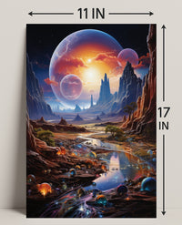 Cosmic Landscape Fantasy Poster PosterGoat
