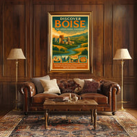 Boise Harmony: Urban and Rural Travel Poster PosterGoat
