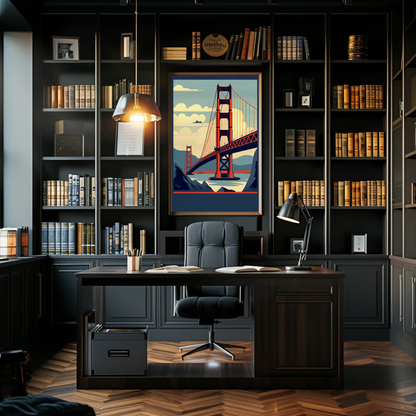 Golden Gate Bridge San Francisco Iconic View Travel Poster