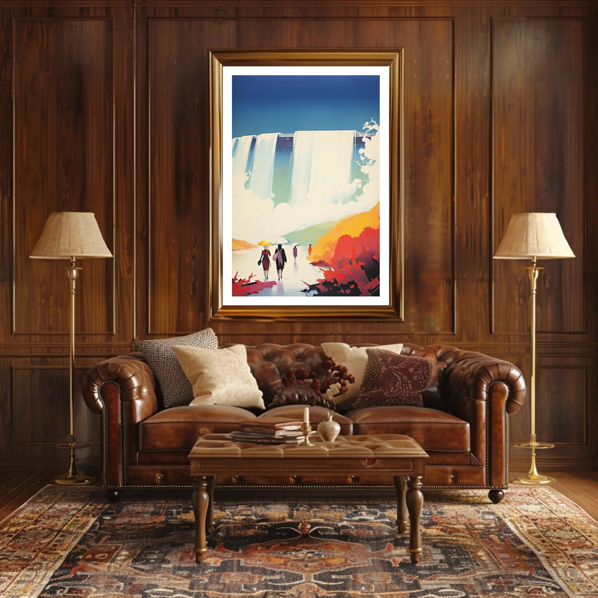 Journey Beneath The Falls Scenic Wall Art Poster
