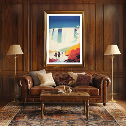 Journey Beneath The Falls Scenic Wall Art Poster