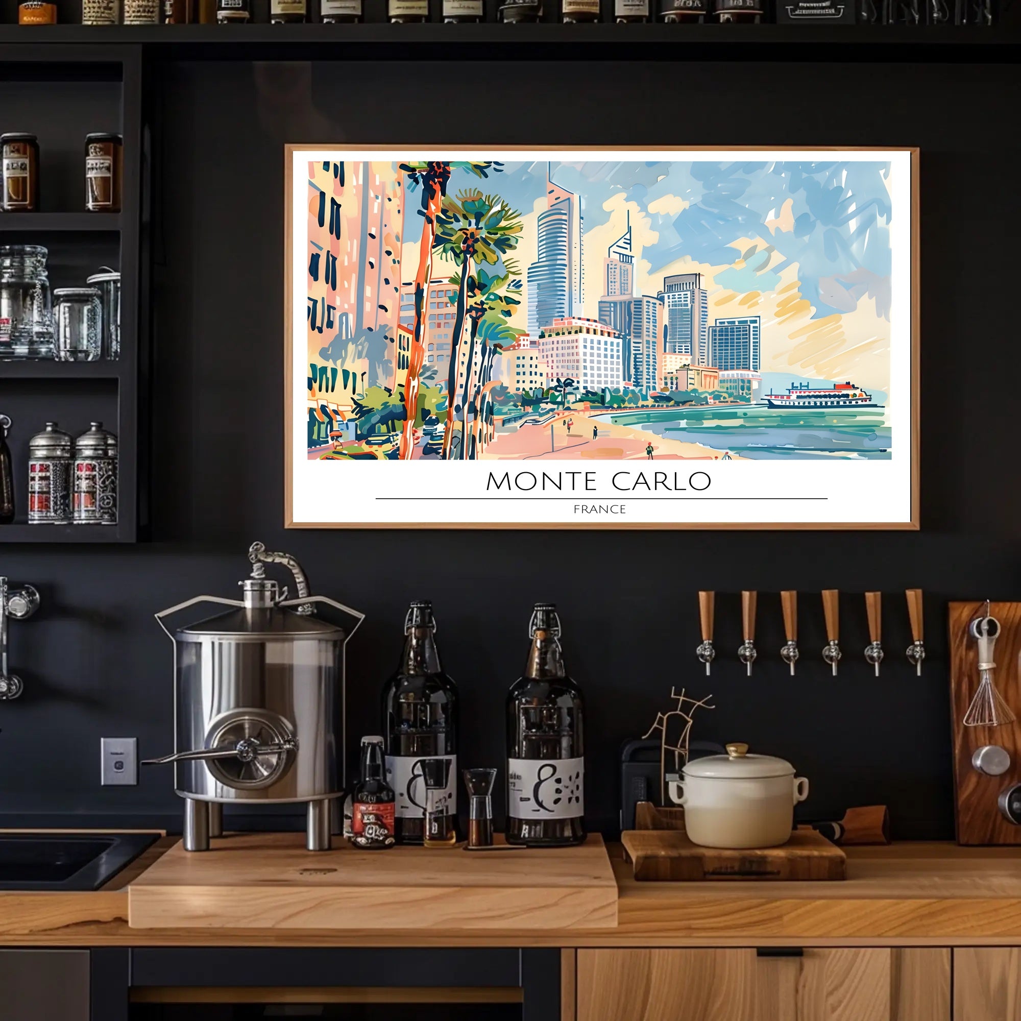 Monte Carlo Cityscape Poster PosterGoat