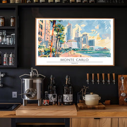 Monte Carlo Cityscape Poster PosterGoat