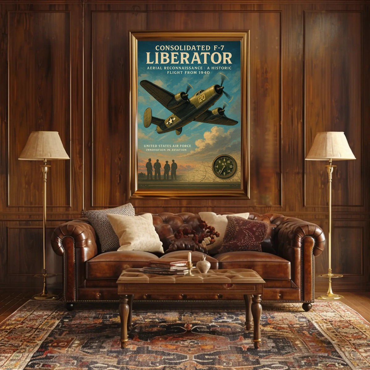 Consolidated F-7 Liberator Vintage Aviation Poster
