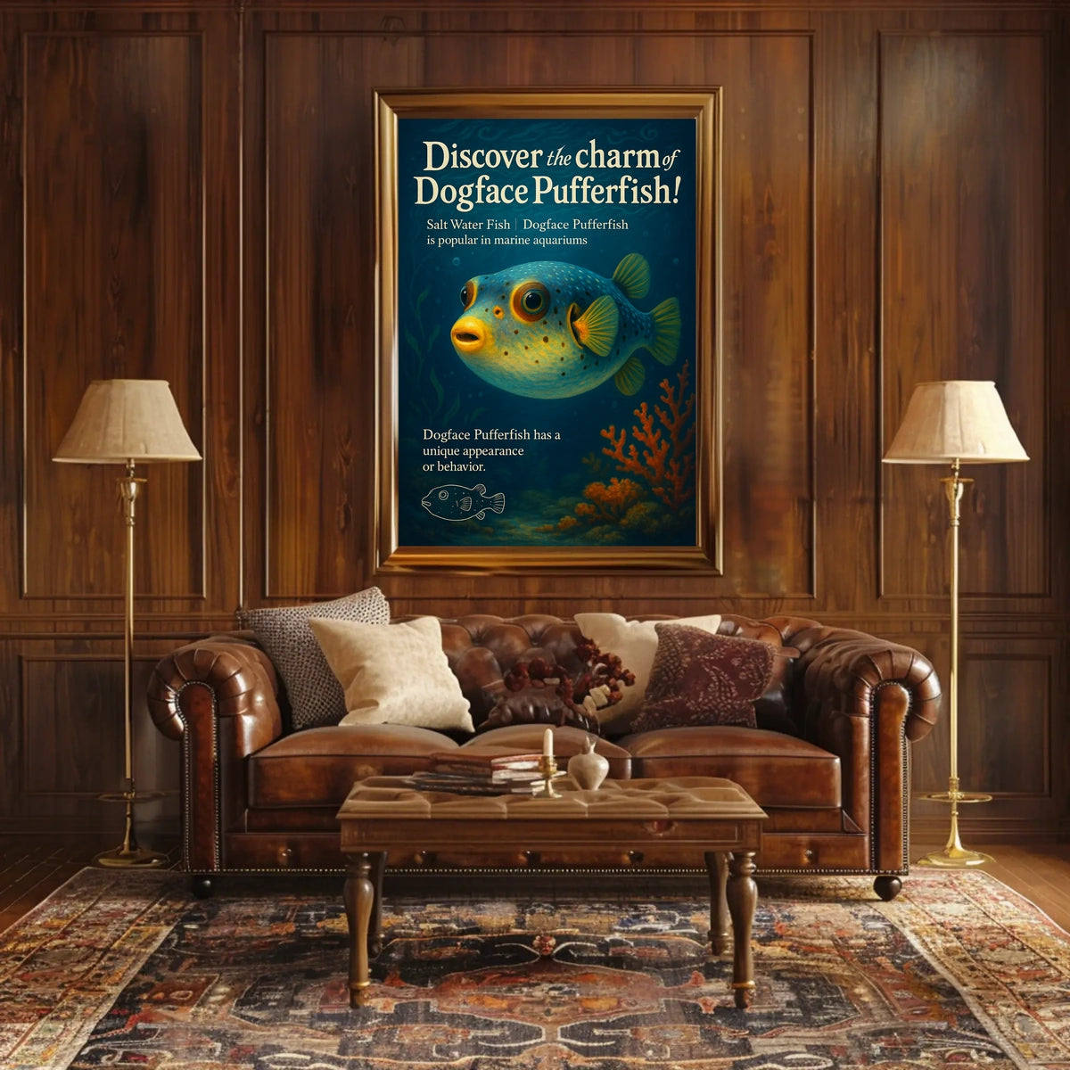 Discover The Charm Of Dogface Pufferfish Poster