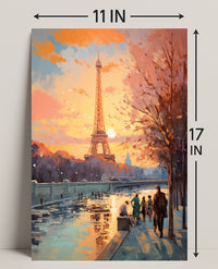 Parisian Sunset Stroll Poster